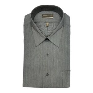 Van Heusen Black and white Pin Striped Fitted Broadcloth Dress Shirt for Men